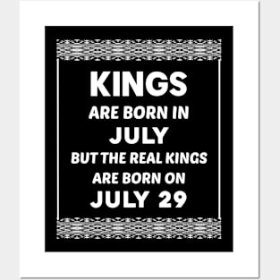 Birthday King White July 29 29th Posters and Art